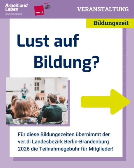 Bildungszeiten: Kooperation mit ver.di Berlin-Brandenburg