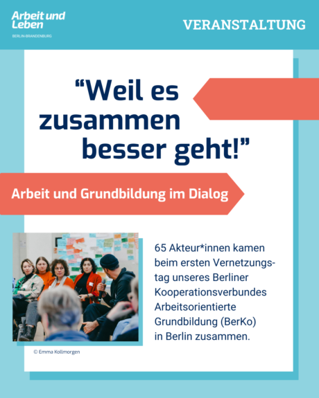 Vernetzungstag zum Thema Arbeitsorientierte Grundbildung
