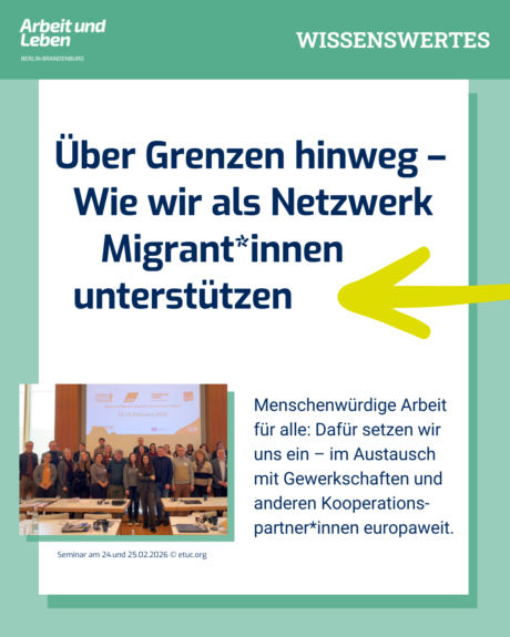 Im Austausch für menschenwürdige Arbeit