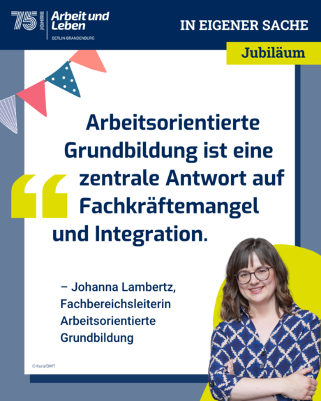 Fachbereich Arbeitsorientierte Grundbildung: Fachkräfte stärken!