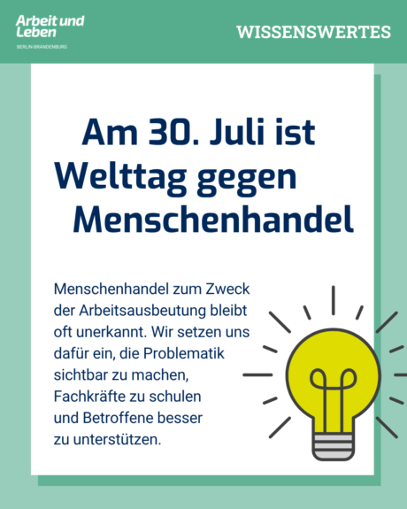 Am 30. Juli ist Welttag gegen Menschenhandel
